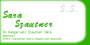 sara szautner business card